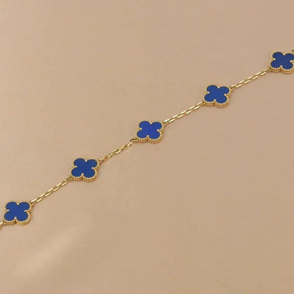 [Am jewelry] CLOVER 5 MOTIF BLUE AGATE BRACELET COLLECTION