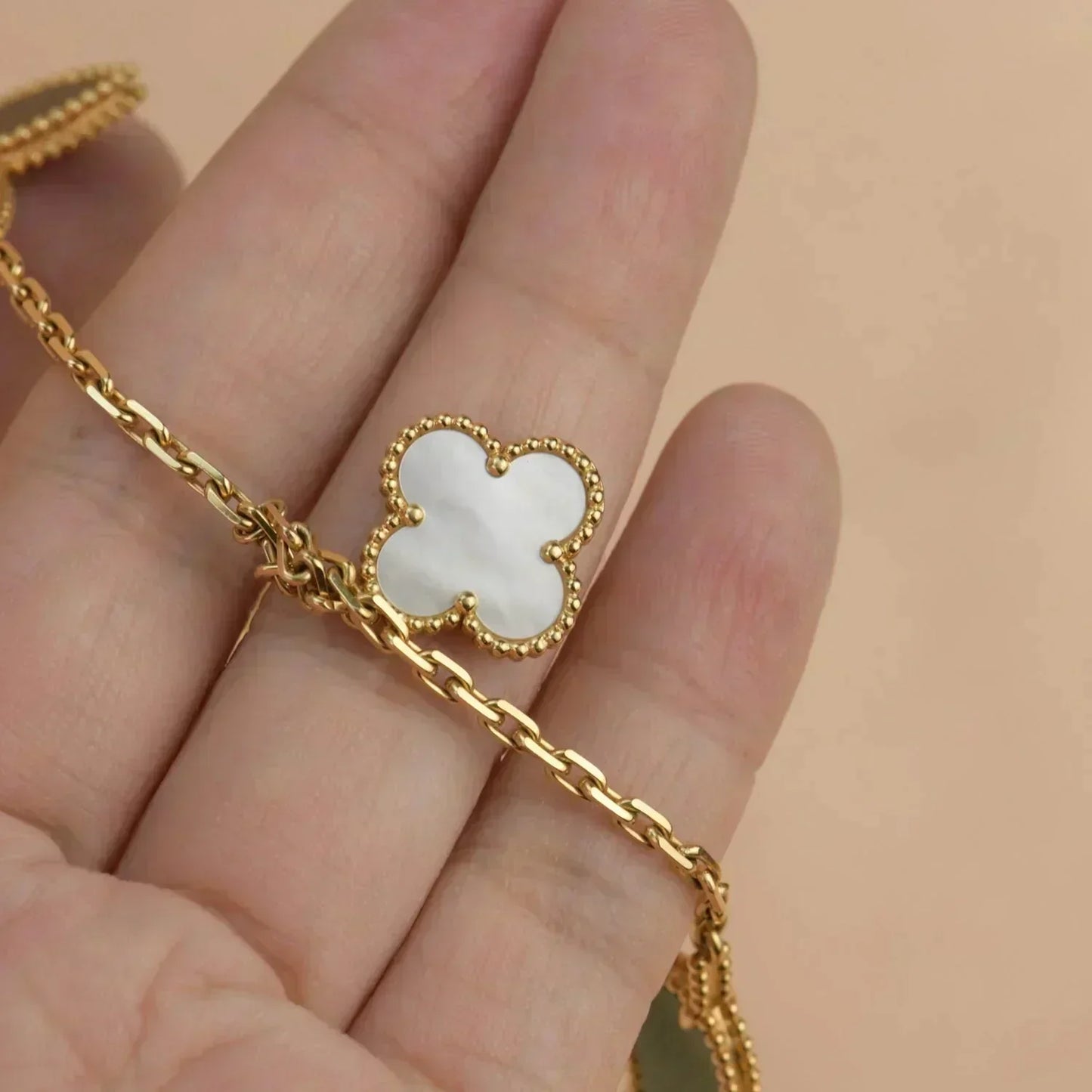 [Am jewelry]LUCKY SPRING 5 MOTIF GOLD BRACELET