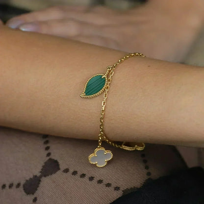 [Am jewelry]LUCKY SPRING 5 MOTIF GOLD BRACELET