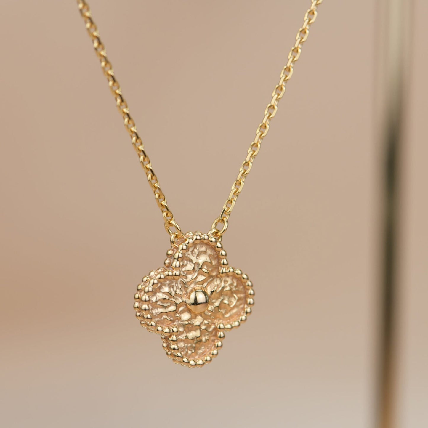 [Am jewelry]CLOVER 15MM  BRONZING NECKLACE