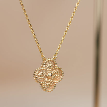 [Am jewelry]CLOVER 15MM  BRONZING NECKLACE