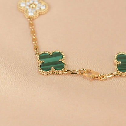 [Am jewelry] CLOVER 5 MOTIF MALACHITE BRACELET COLLECTION