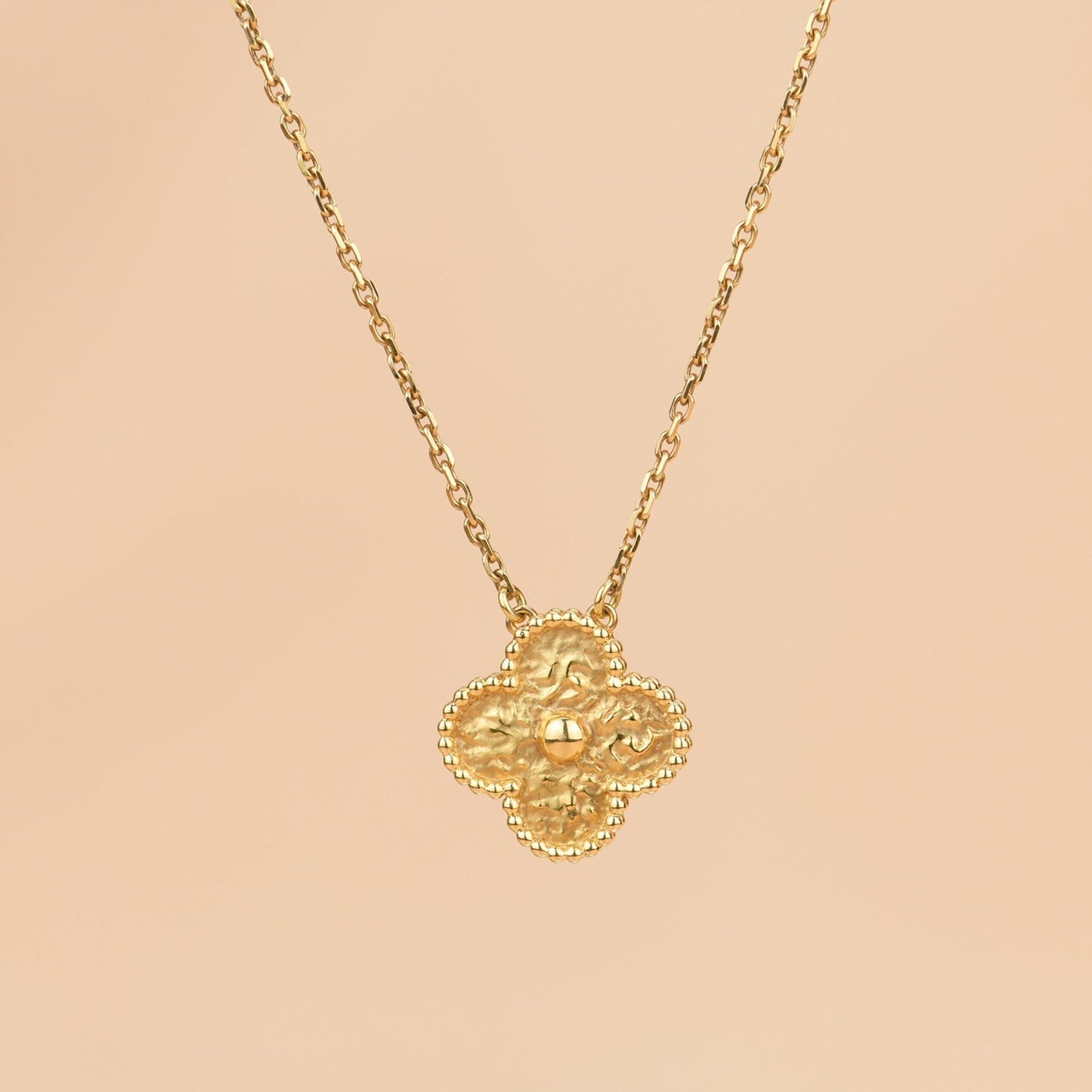 [Am jewelry]CLOVER 15MM  BRONZING NECKLACE