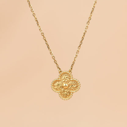 [Am jewelry]CLOVER 15MM  BRONZING NECKLACE