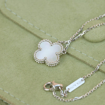 [Am jewelry]CLOVER  15MM WHITE MOTHER-OF-PEARL SILVER