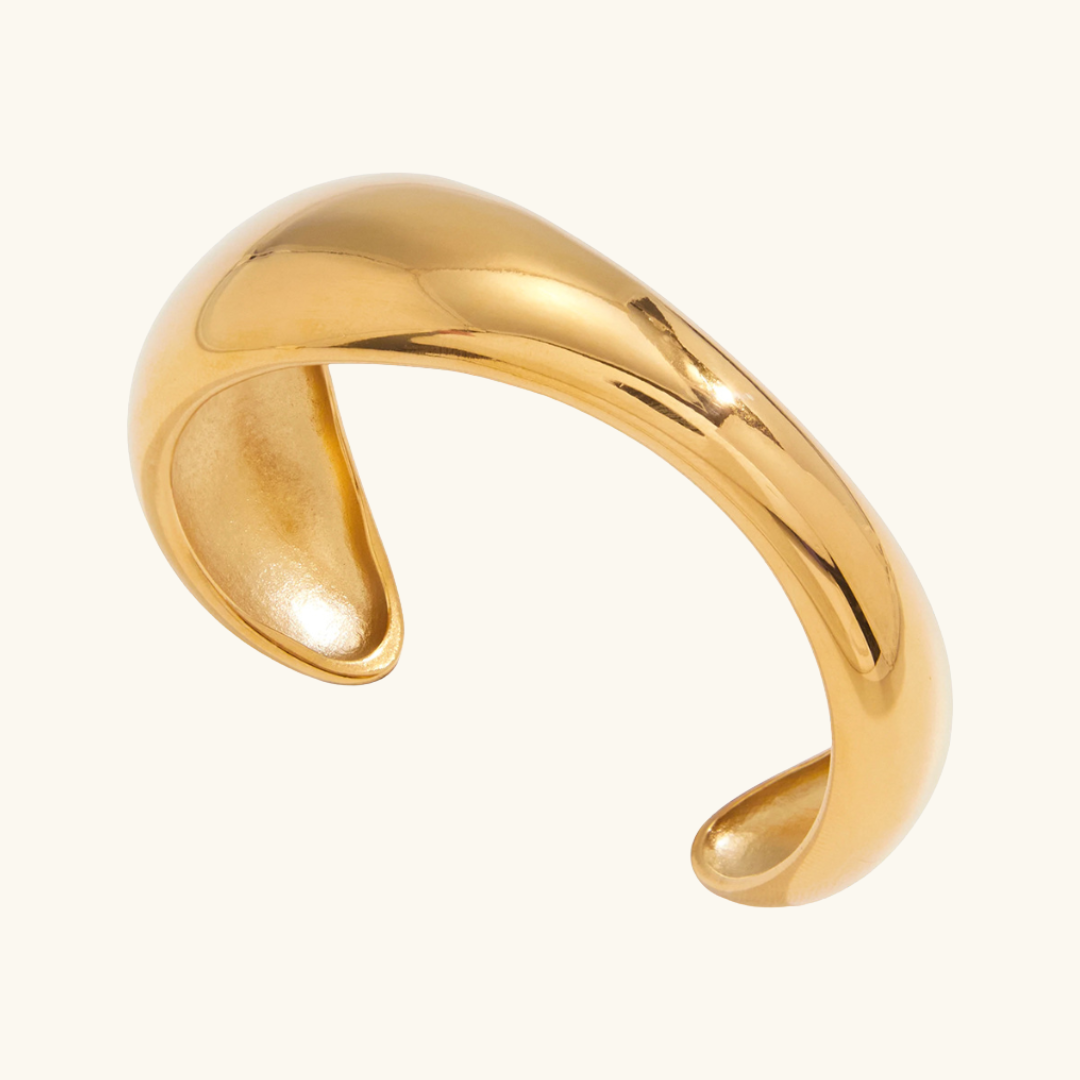 [AM Jewels]Jessa Sculpted Gold Bangle