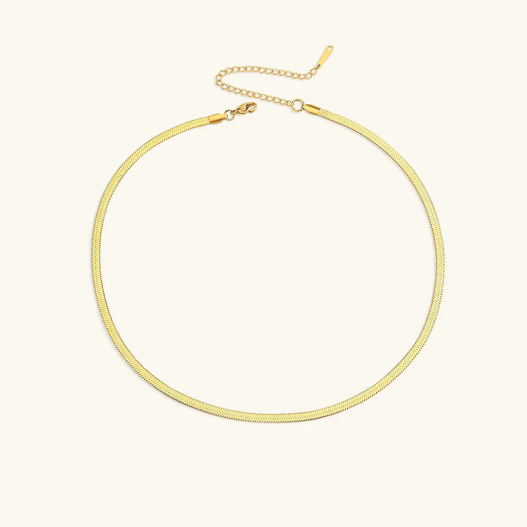 [AM Jewels]Elizabeth Gold Herringbone Necklace