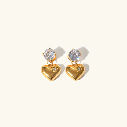 [AM Jewels]Emmeline Heart Gold Earrings
