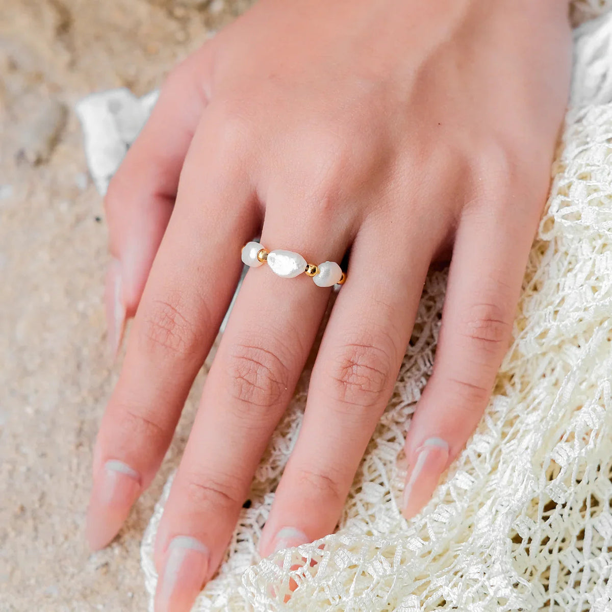 [AM Jewels]Fiji Pearl Band Ring