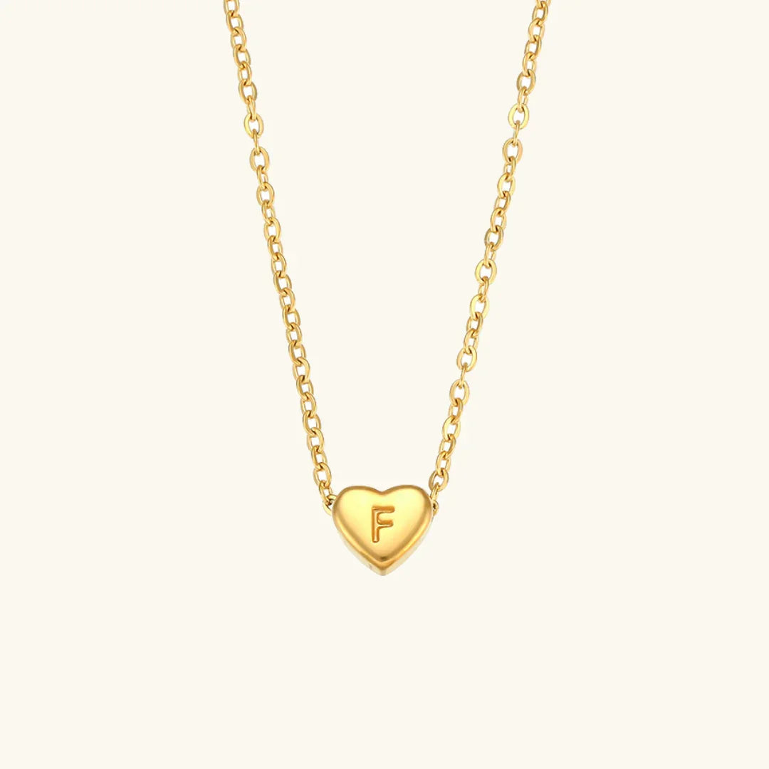 [AM Jewels]Heart Initial Gold Necklace