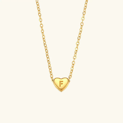 [AM Jewels]Heart Initial Gold Necklace