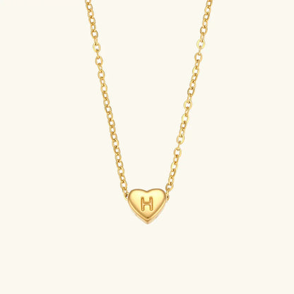 [AM Jewels]Heart Initial Gold Necklace