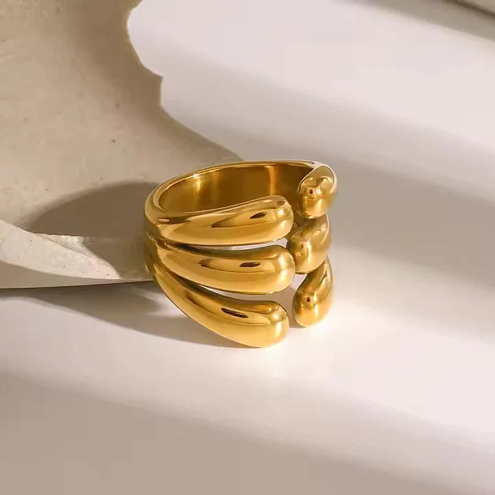 [AM Jewels]Cassiel Layered Gold Ring