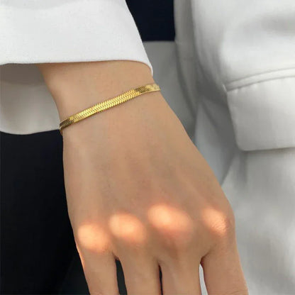 [AM Jewels]Ellaine Gold Herringbone Bracelet