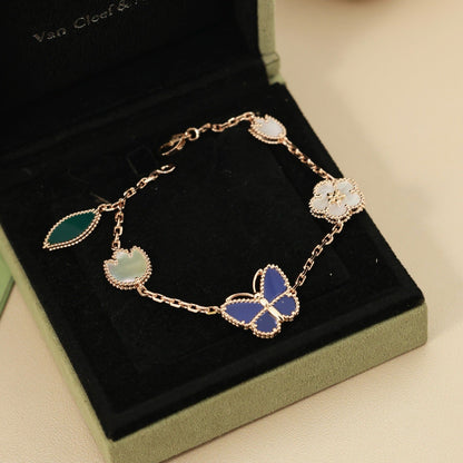 [Am Jewelry]LUCKY SPRING BUTTERFLY 5 MOTIF BRACELET