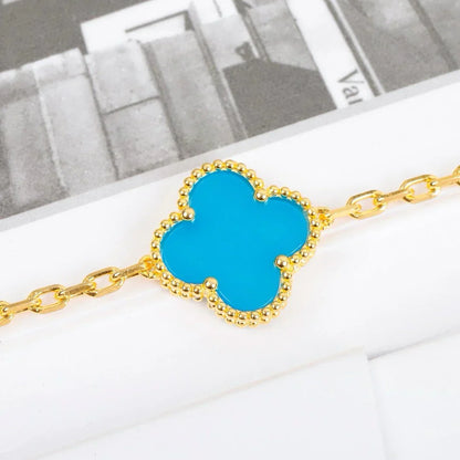 [Am jewelry] CLOVER 5 MOTIF TURQUOISE BRACELET COLLECTION