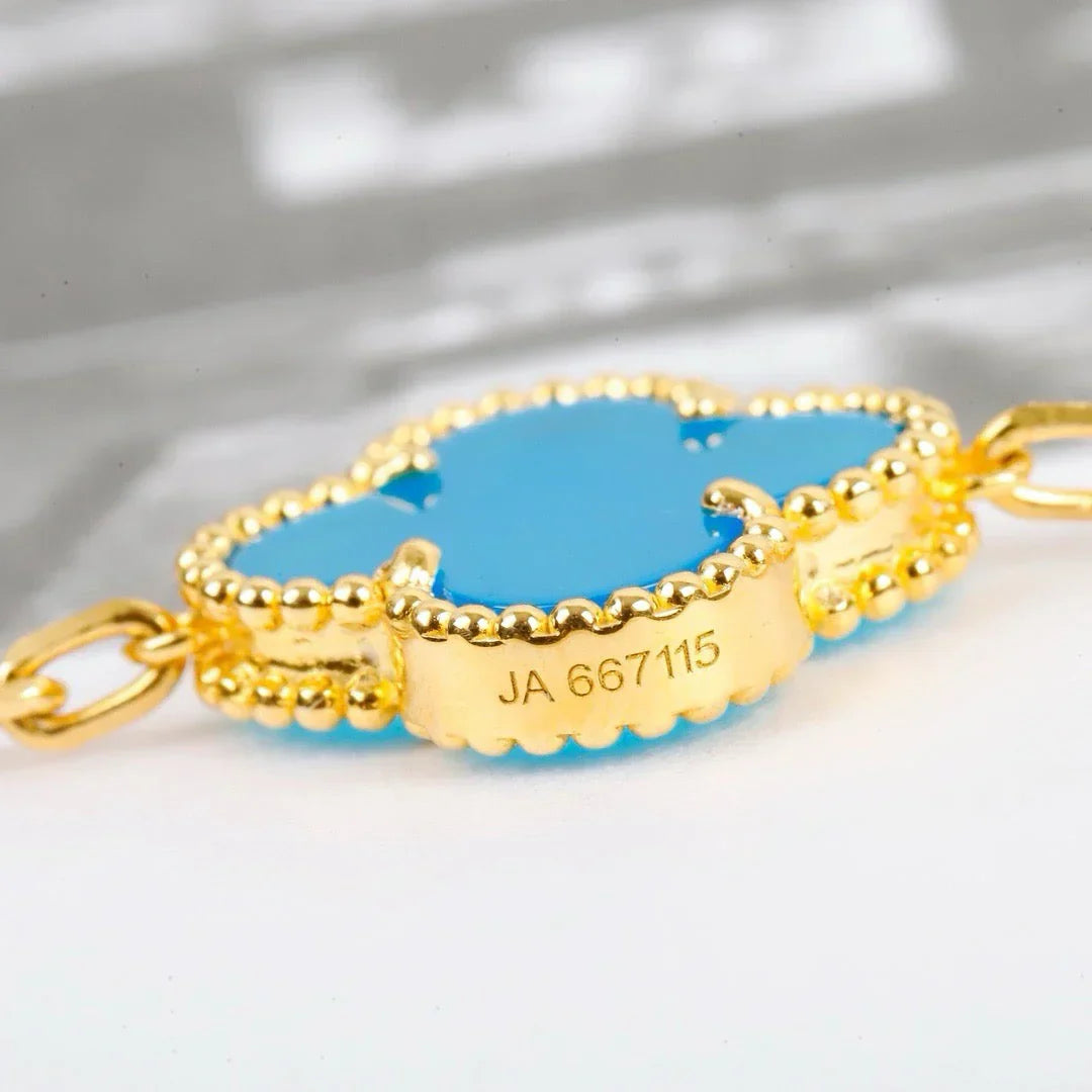 [Am jewelry] CLOVER 5 MOTIF TURQUOISE BRACELET COLLECTION