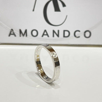 [Am jewelry]LOVE RING 4MM 1 DIAMOND