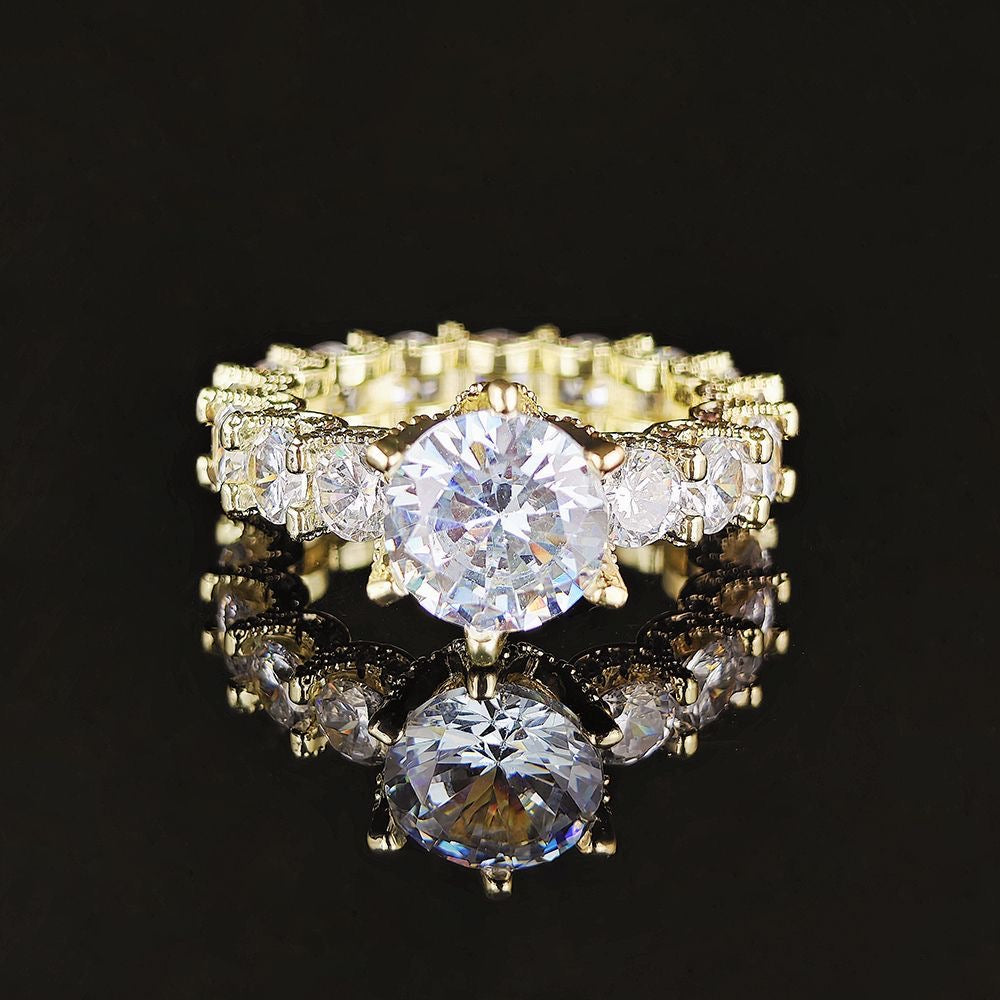 [Am jewelry]Exquisite Multicolored Radiant Zircon Everyday Ring