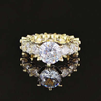 [Am jewelry]Exquisite Multicolored Radiant Zircon Everyday Ring