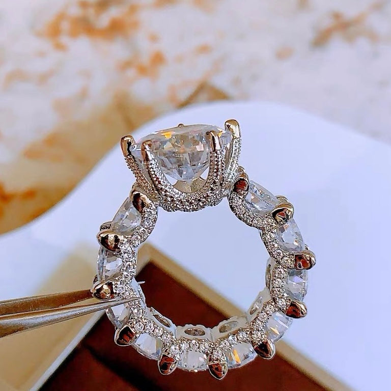 [Am jewelry]Exquisite Multicolored Radiant Zircon Everyday Ring
