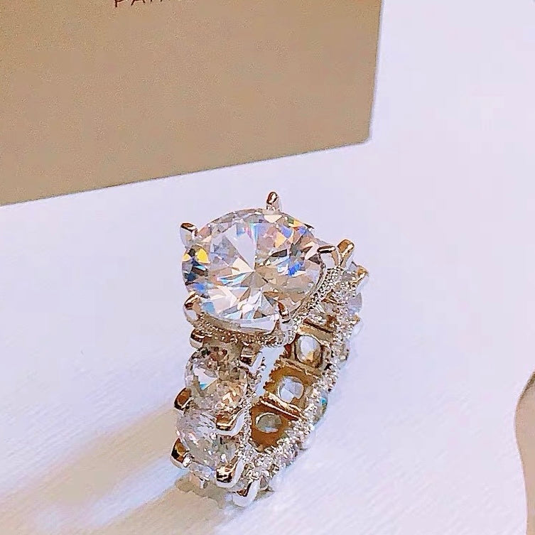 [Am jewelry]Exquisite Multicolored Radiant Zircon Everyday Ring