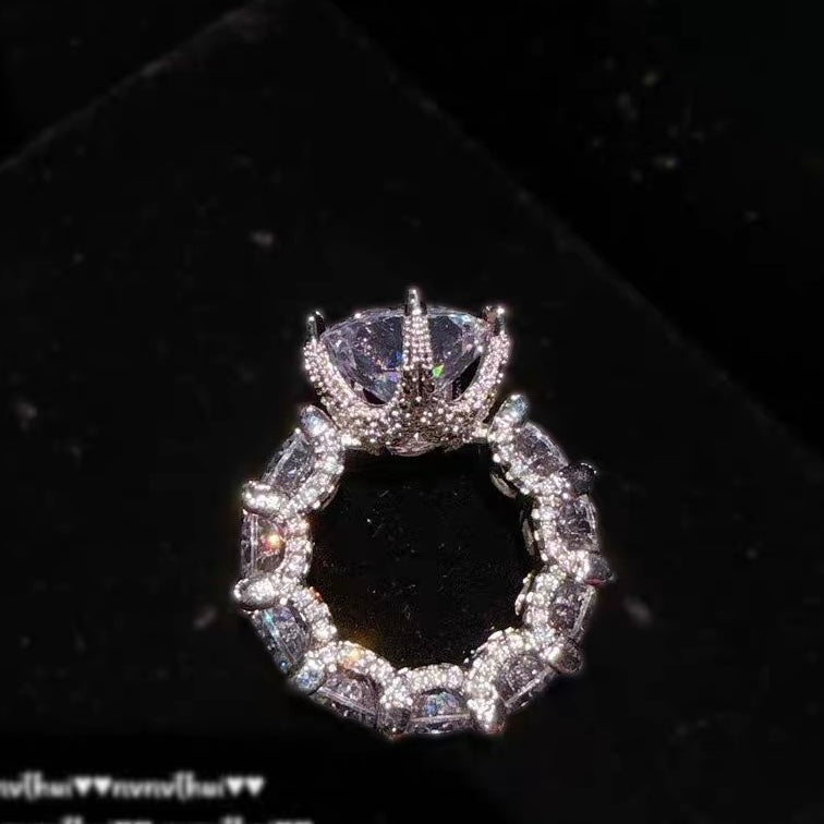 [Am jewelry]Exquisite Multicolored Radiant Zircon Everyday Ring