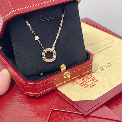 [Am jewelry]LOVE NECKLACE 16MM 2 DIAMONDS