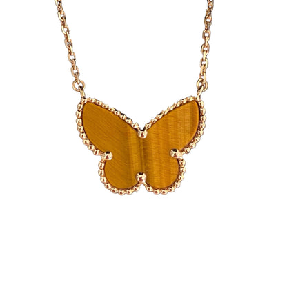 [Am jewelry] TIGER__ EYE BUTTERFLY NECKLACE
