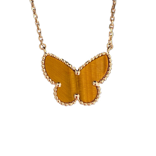 [Am jewelry] TIGER__ EYE BUTTERFLY NECKLACE