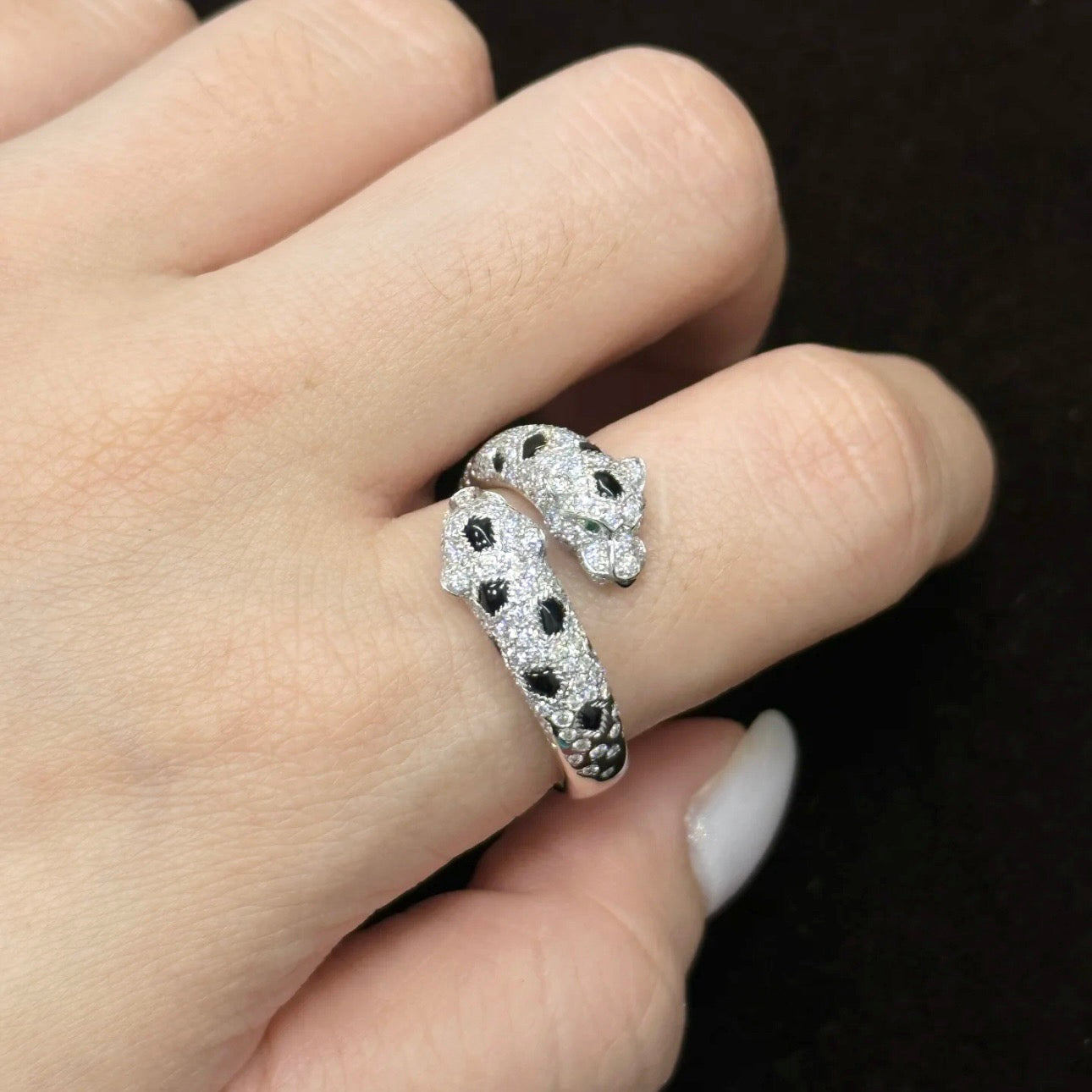 [Am jewelry]PANTHERE 5MM ALL DIAMOND RING