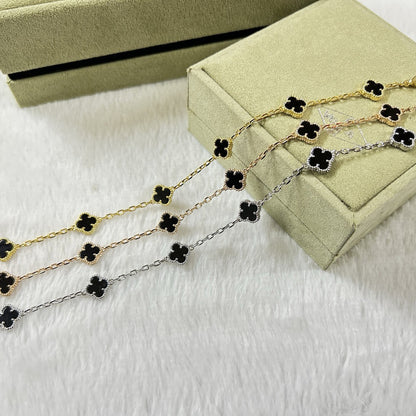 [Am jewelry]CLOVER 6 MOTIF  ONYXS BRACELET