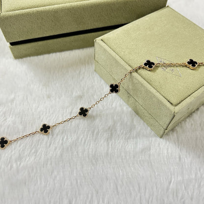 [Am jewelry]CLOVER 6 MOTIF  ONYXS BRACELET