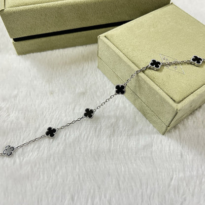 [Am jewelry]CLOVER 6 MOTIF  ONYXS BRACELET