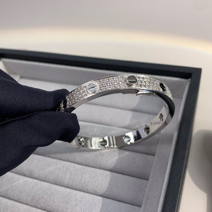 [Am jewelry]LOVE BRACELET 6.1MM DIAMOND-PAVED CERAMIC
