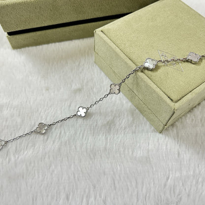 [Am jewelry]CLOVER 6 MOTIF WHITE MOP BRACELET