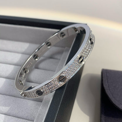 [Am jewelry]LOVE BRACELET 6.1MM DIAMOND-PAVED CERAMIC