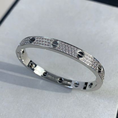 [Am jewelry]LOVE BRACELET 6.1MM DIAMOND-PAVED CERAMIC