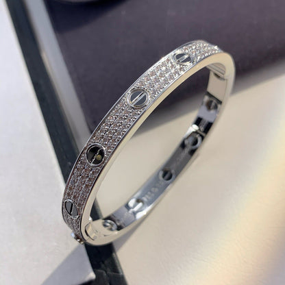 [Am jewelry]LOVE BRACELET 6.1MM DIAMOND-PAVED CERAMIC