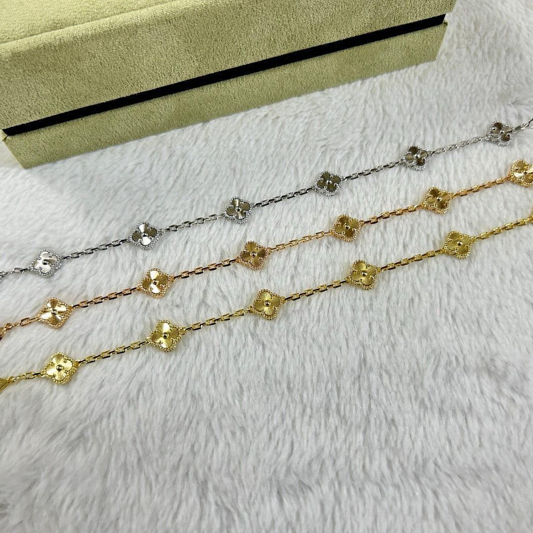 [Am jewelry]CLOVER 6 MOTIF DIAMOND BRACELET