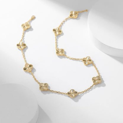 [Am jewelry]CLOVER 10 MOTIFS LASER NECKLACE