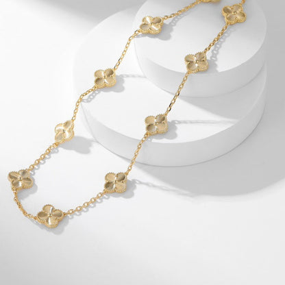 [Am jewelry]CLOVER 10 MOTIFS LASER NECKLACE