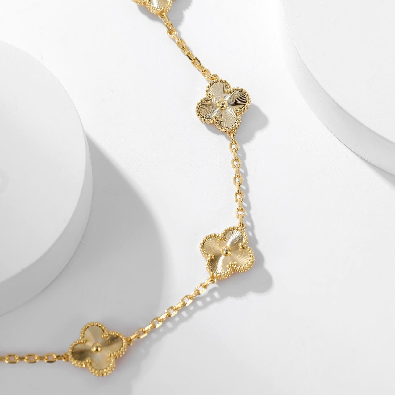 [Am jewelry]CLOVER 10 MOTIFS LASER NECKLACE