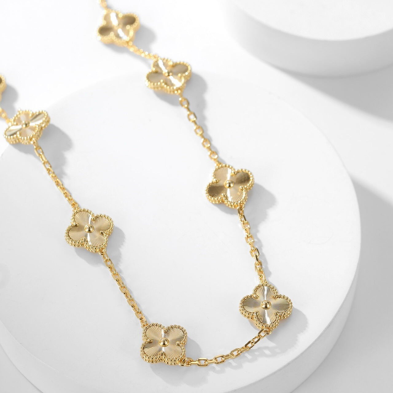 [Am jewelry]CLOVER 10 MOTIFS LASER NECKLACE