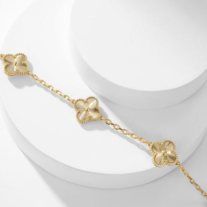 [Am jewelry]CLOVER 10 MOTIFS LASER NECKLACE