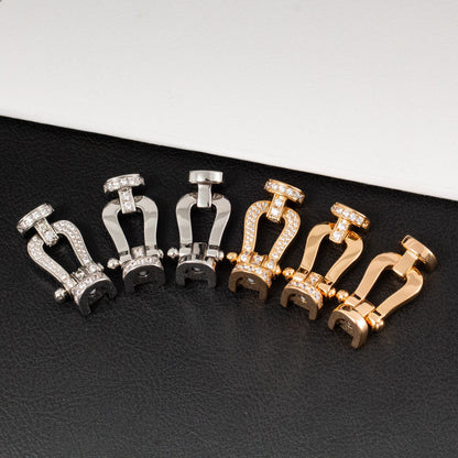 [Am jewelry]FORCE LARGE HORSESHOE HALF DIAMOND BRACELET GOLD