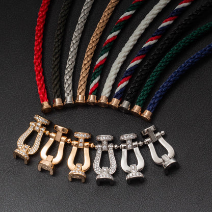[Am jewelry]FORCE LARGE HORSESHOE FULL DIAMOND BRACELET GOLD