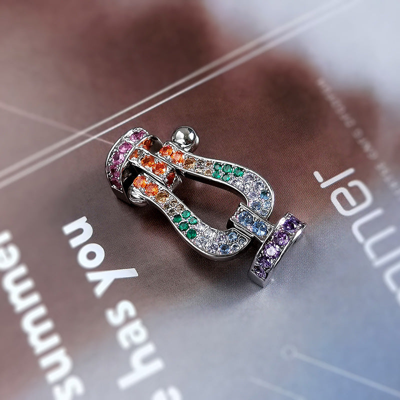 [Am jewelry]FORCE LARGE HORSESHOE  COLORED DIAMOND BRACELET ROSE GOLD