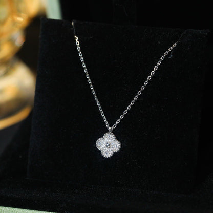 [Am jewelry]CLOVER MINI 9.5MM PENDANT DIAMOND NECKLACE