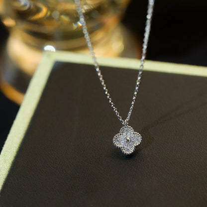[Am jewelry]CLOVER MINI 9.5MM PENDANT DIAMOND NECKLACE
